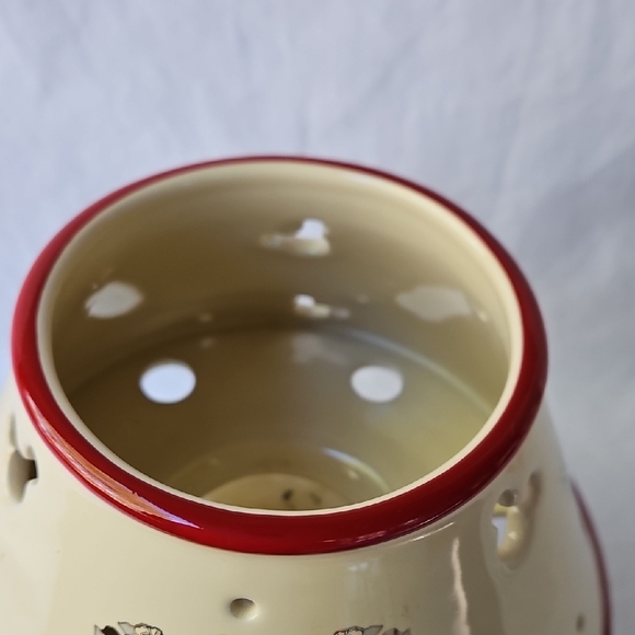 VINTAGE  CERAMIC  CANDLE JAR  SHADE  DISNEY WITH VICTORIAN  MICKEY AND  MINNIE - Picture 12 of 17